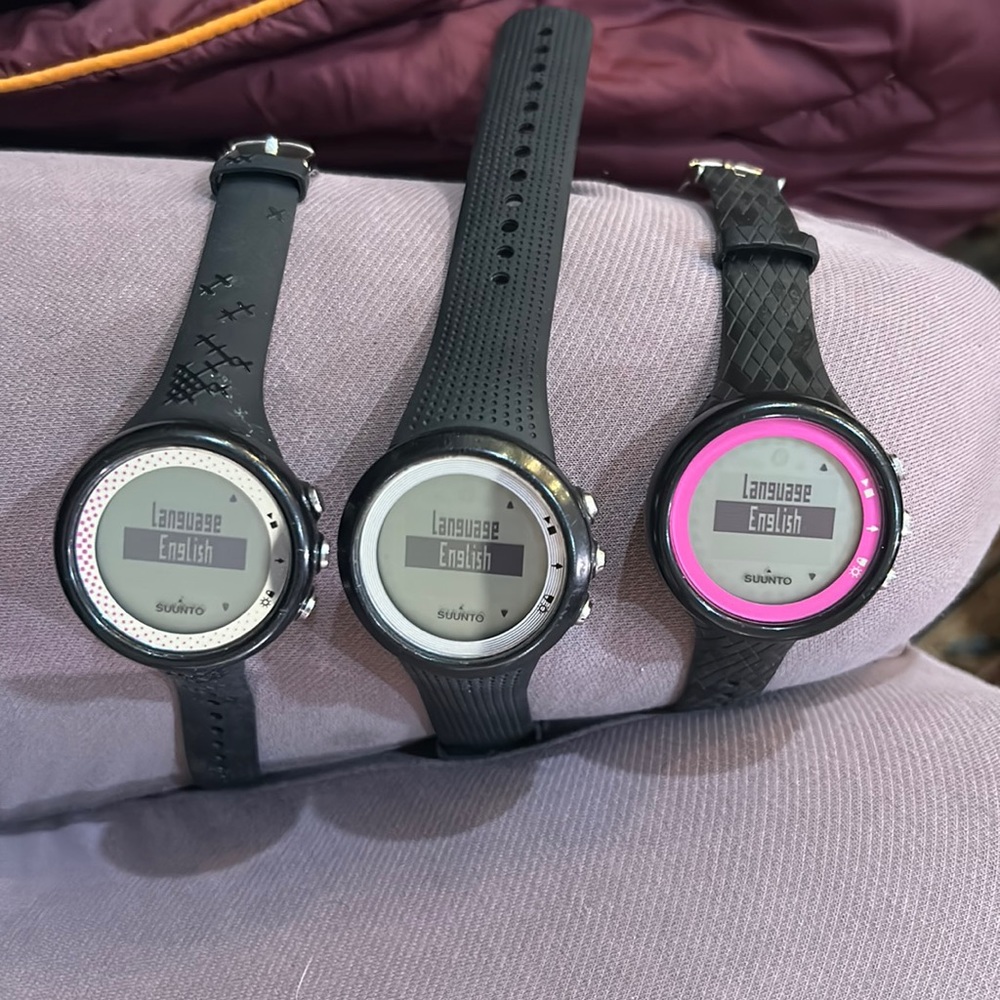 3 Suunto watches selling together. We wear Garmin now.
